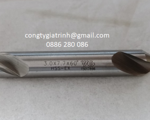 Khoan tâm trắng HSS-EX 3.0X7.7X60° YG