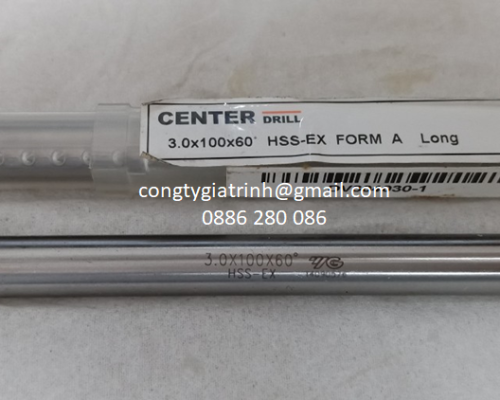 Khoan tâm trắng HSS-EX LONG 3.0X100X60° YG