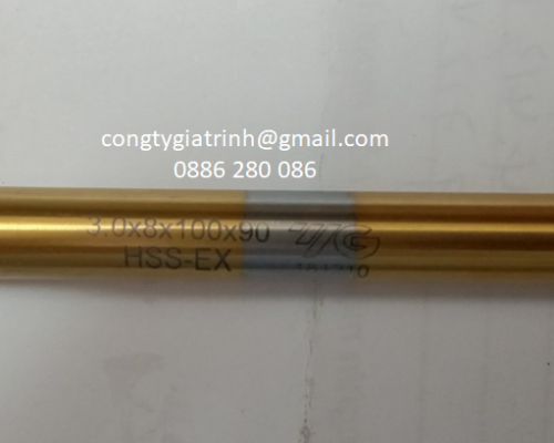 Khoan tâm HSS+Tin M3X8X100X90⁰
