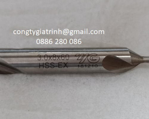 Khoan tâm trắng M3.0X8X60⁰ YG