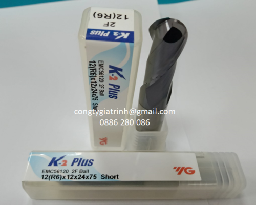 Dao phay hợp kim K2 Plus D12R6X24X75X2T YG