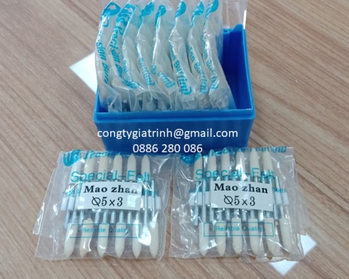Nỉ trắng nhọn 3X5 HỘP