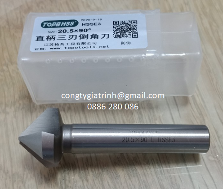 DAO PHAY VÁT MÉP 3 ME HSS -20.5X90º TOPO
