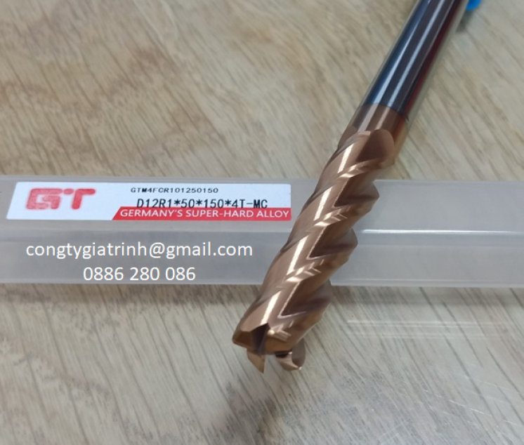 Dao phay inox D12R1X50X150X4T-MC