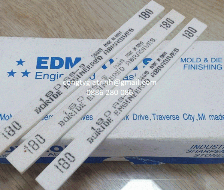 ĐÁ MÀI DẦU EDM 3X12X150#180 - MÀU TRẮNG