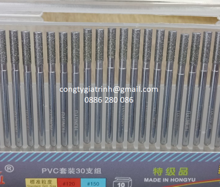 BỘ MŨI MÀI KIM CƯƠNG TRỤ 30A
