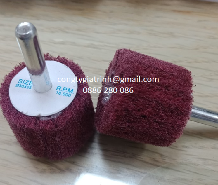 NỈ NHÁM HÌNH TRỤ ĐỎ 30X25X6