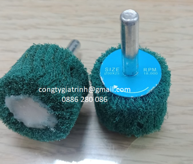 NỈ NHÁM HÌNH TRỤ XANH 30X25X6
