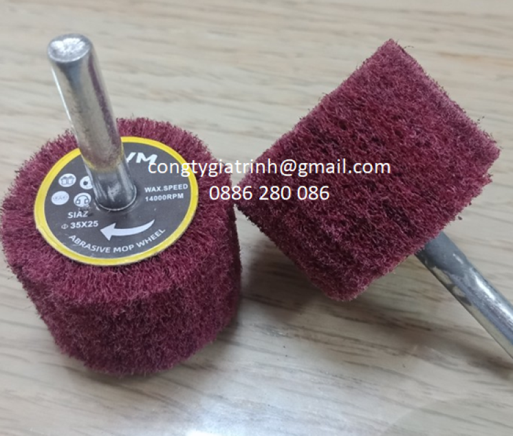 NỈ NHÁM HÌNH TRỤ ĐỎ 35X25X6