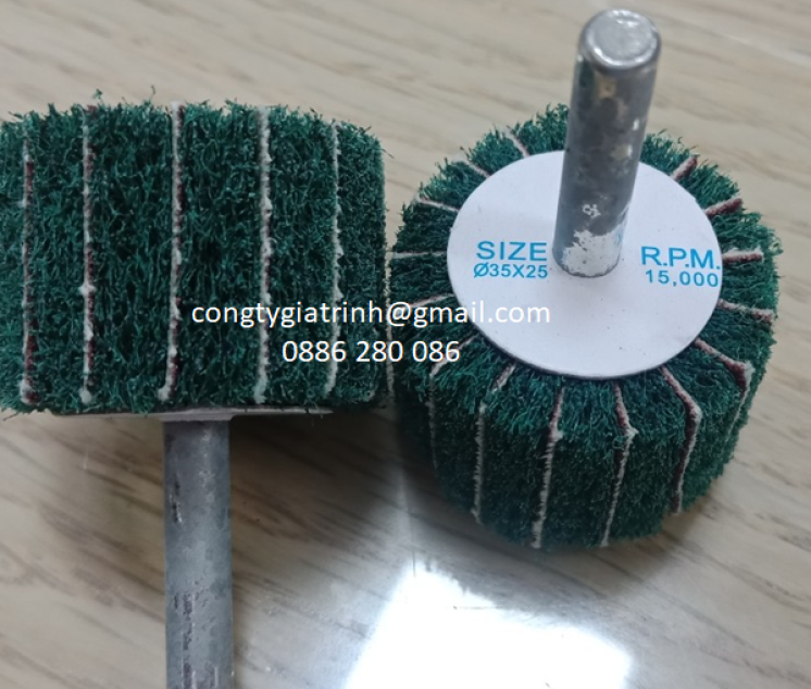NỈ KẸP NHÁM HÌNH TRỤ XANH SỌC 35X25X6