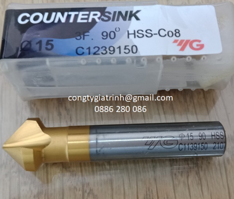 DAO PHAY VÁT MÉP 3 ME HSS+Co8% TIN -Ø15xØ8x55-90º YG