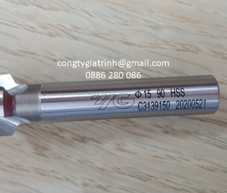 DAO PHAY VÁT MÉP 3 ME HSS -Ø15xØ10x60-90º YG