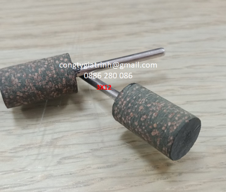 Đầu mài cao su hạt trụ 3x12