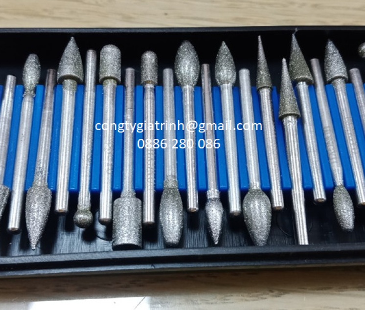 Bộ tổ hợp mũi mài kim cương 3x4-5-6