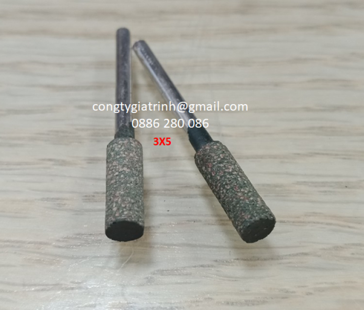 Đầu mài cao su hạt trụ 3x5