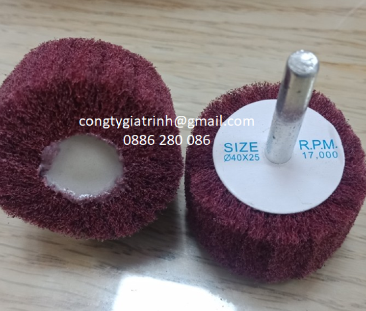 NỈ NHÁM HÌNH TRỤ ĐỎ 40X25X6