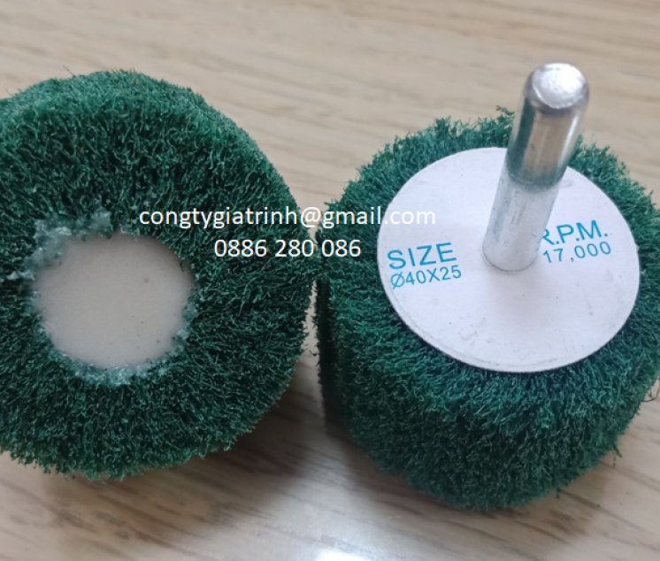 NỈ NHÁM HÌNH TRỤ XANH 40X25X6