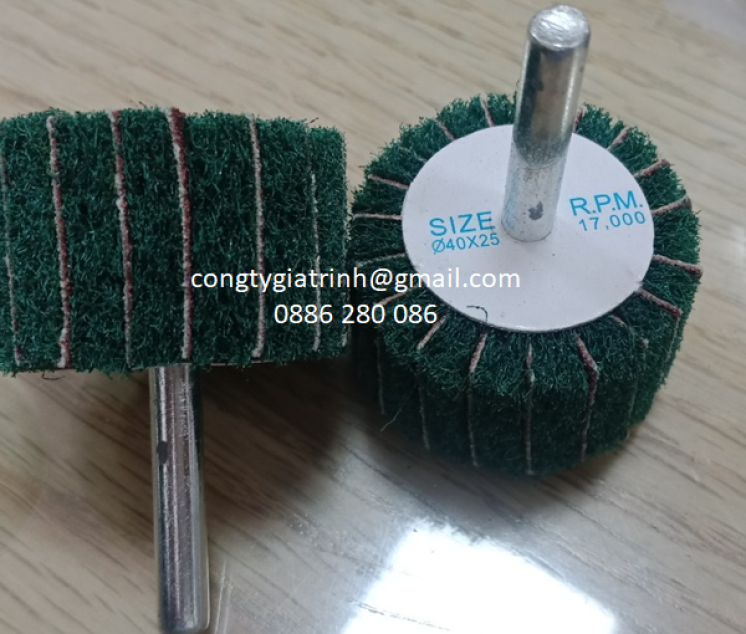 NỈ KẸP NHÁM HÌNH TRỤ XANH SỌC 40X25X6