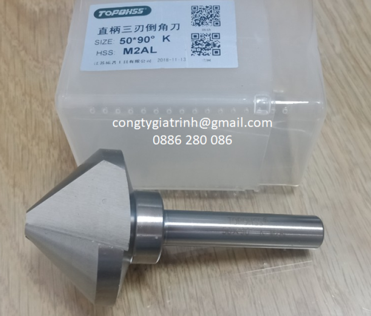 DAO PHAY VÁT MÉP 3 ME HSS -50X90º TOPO