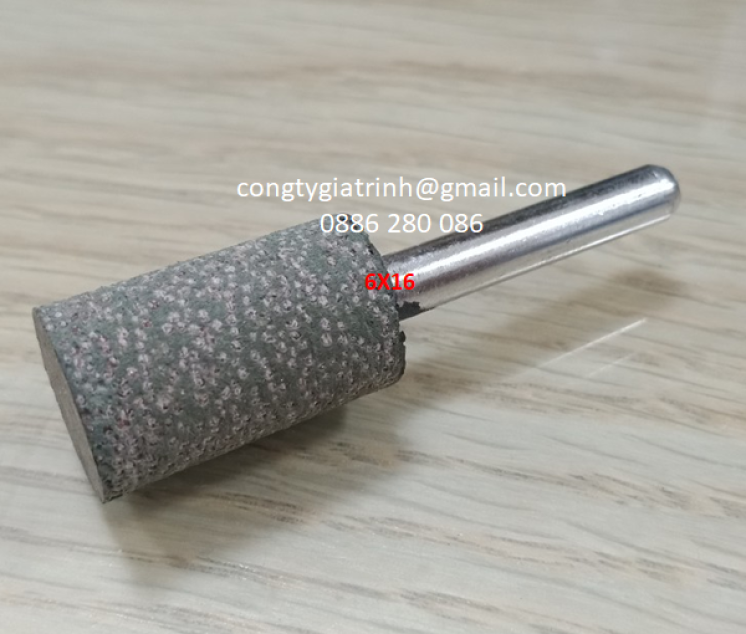 Đầu mài cao su hạt trụ 6x16