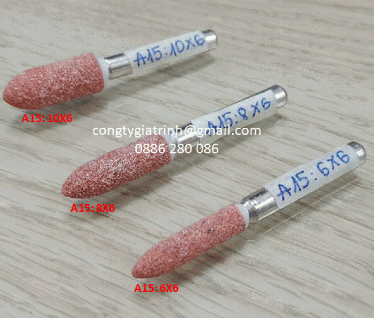 ĐÁ MÀI CÀ LEM NHỌN A15 CÁN 6 - 38A MÀU CAM