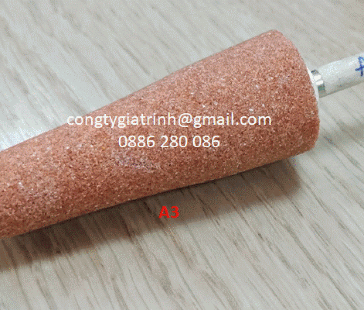 ĐÁ MÀI CÀ LEM HÌNH NHỌN ĐẦU TRÒN A3 CÁN 6 - 38A MÀU CAM