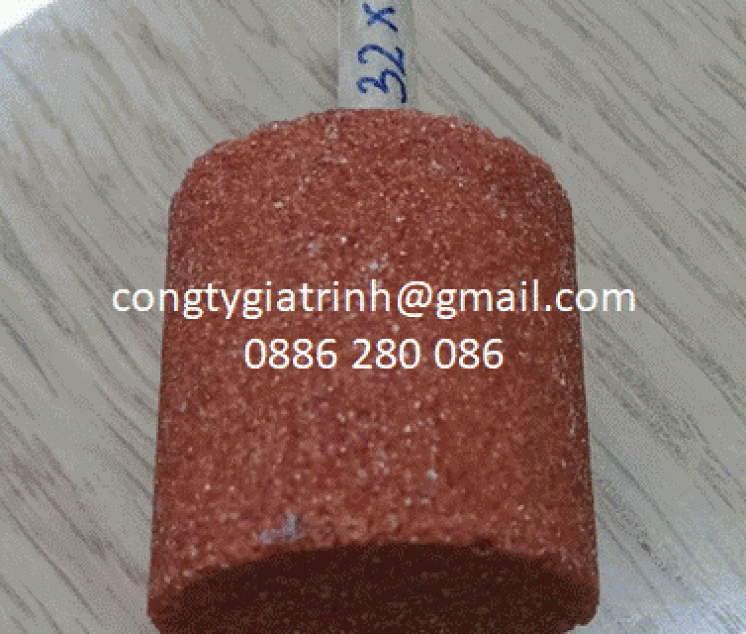 ĐÁ MÀI CÀ LEM TRỤ ø32 CÁN 6 - 38A MÀU CAM