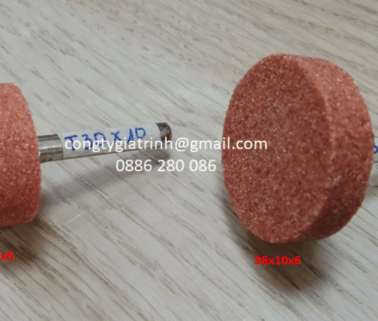 ĐÁ MÀI CÀ LEM HÌNH T 10 CÁN 6 - 38A MÀU CAM