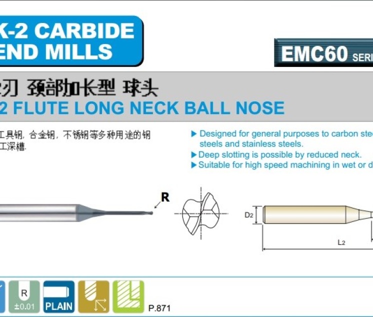 PHAY HỢP KIM CẦU CỔ DÀI K2-EMC60
