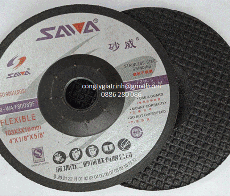 ĐÁ MÀI KIM LOẠI T27A-103X3.0X16 ĐEN