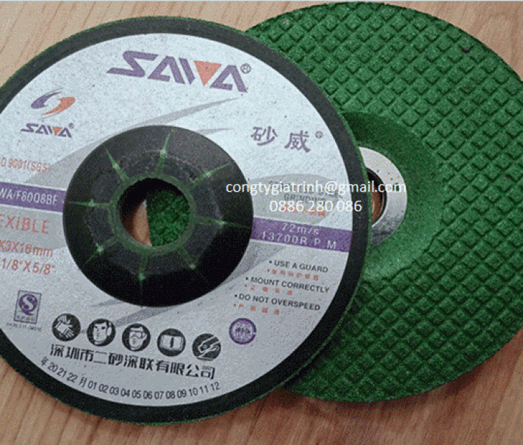 ĐÁ MÀI  KIM LOẠI T27A-103X3.0X16 XANH LÁ