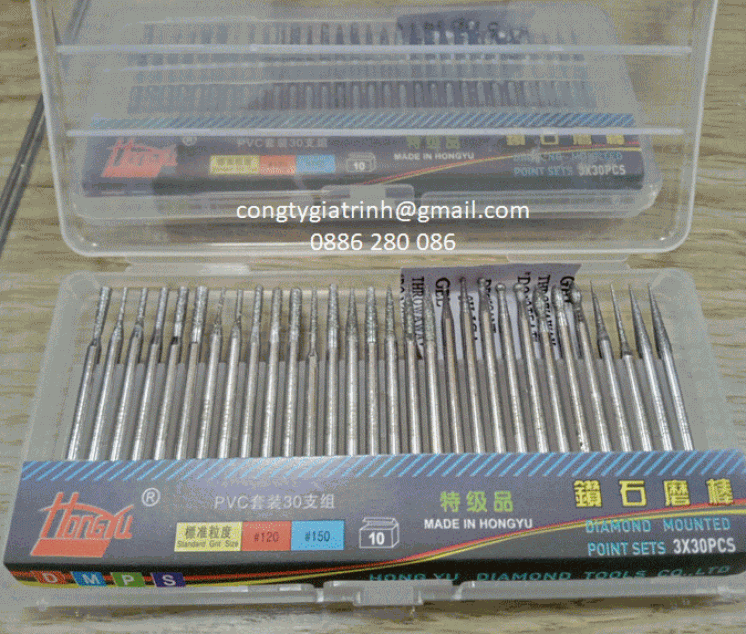 MŨI MÀI KIM CƯƠNG TỔ HỢP 3X3mm