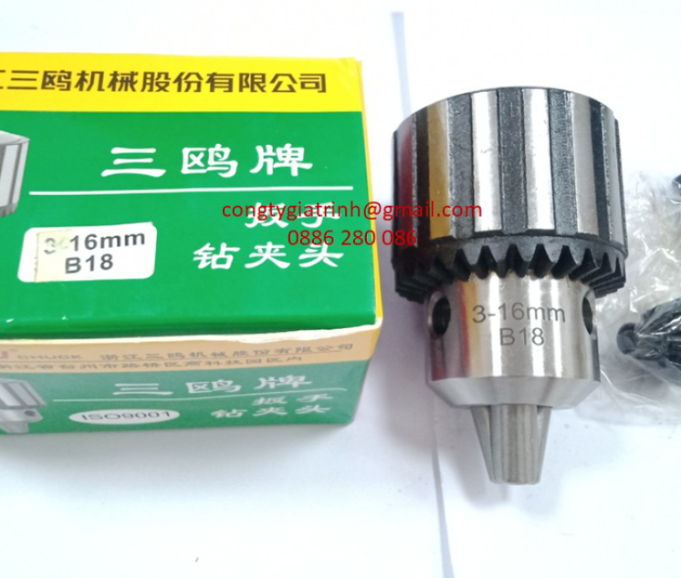 ĐẦU KẸP MŨI KHOAN B18-3-16mm