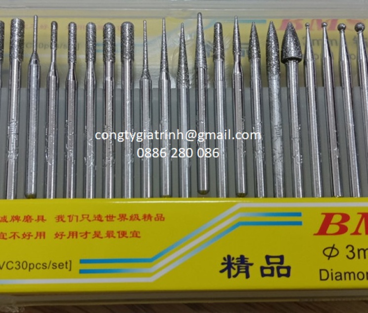Bộ tổ hợp mũi mài kim cương BMS-30