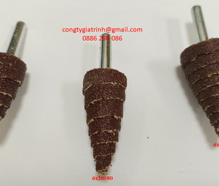 Nhám cây thông / Đá mài nhám hình chóp (oval) / Nhám xếp hình nón