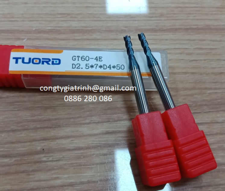 Dao phay GT60 D2.5X7XD4X50X4T