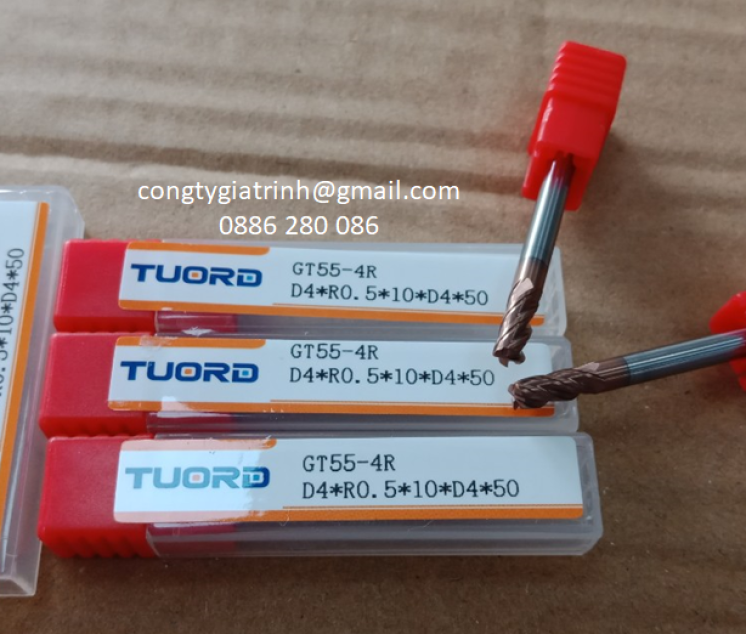 Dao phay GT55 D4R0.5X10X50X4T