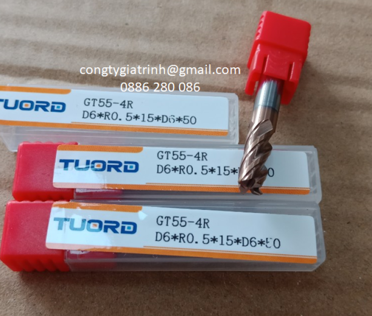 Dao phay GT55 D6R0.5X15X50X4T