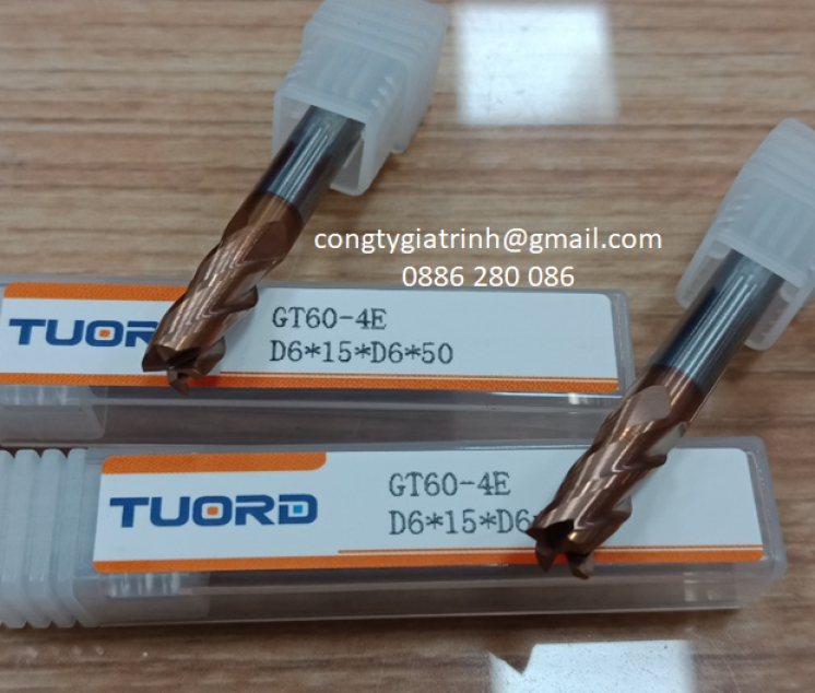 Dao phay GT60 D6X15X50X4T VÀNG