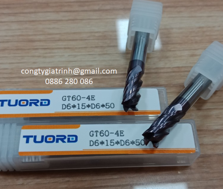 Dao phay GT60 D6X15X50X4T NÂU