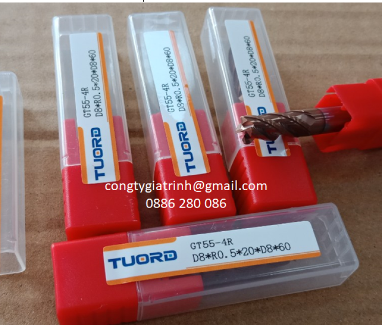 Dao phay GT55 D8R0.5X20X60X4T