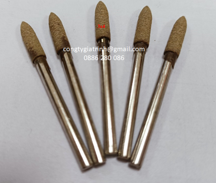 Đầu mài da bò nhọn 3x4