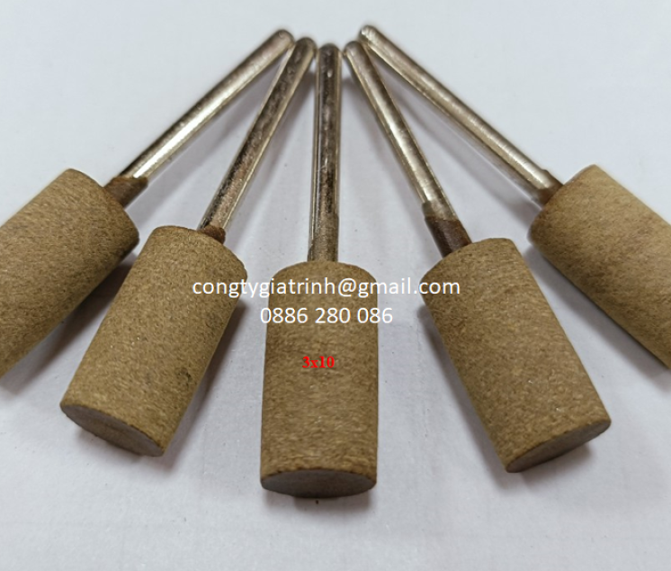 Đầu mài da bò trụ 3x10