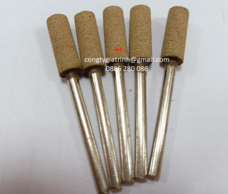 Đầu mài da bò trụ 3x6