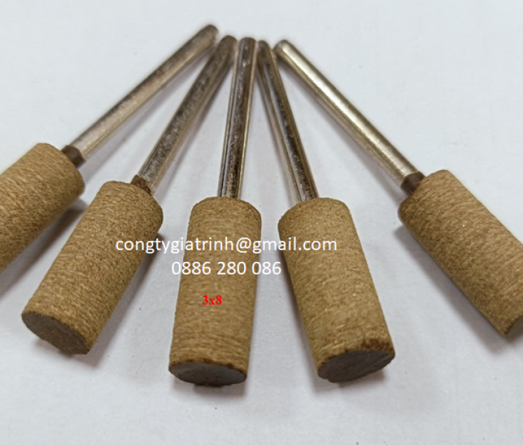 Đầu mài da bò trụ 3x8