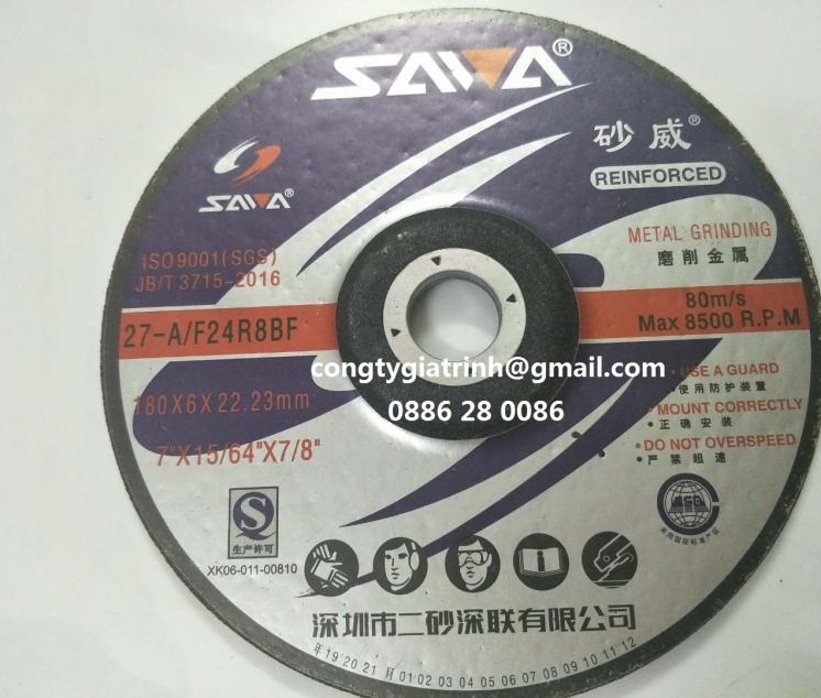 ĐÁ MÀI KIM LOẠI 180X6X22.23(F24)
