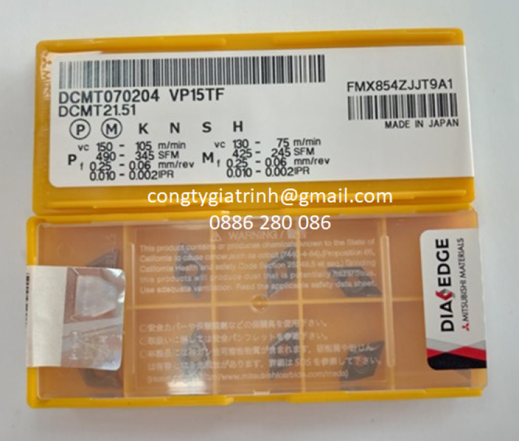 MẢNH DAO DCMT070204 VP15TF