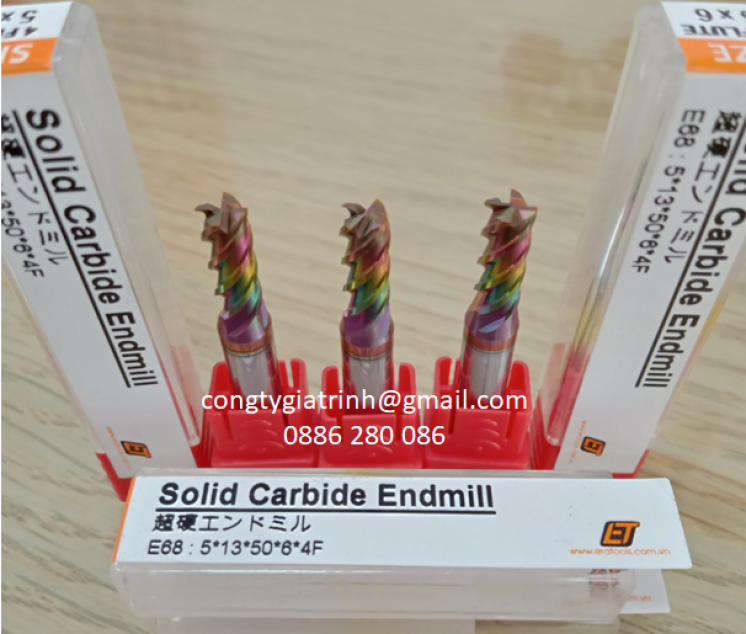 Dao phay E68 góc cắt 45⁰- D5X13X50XD6X4T