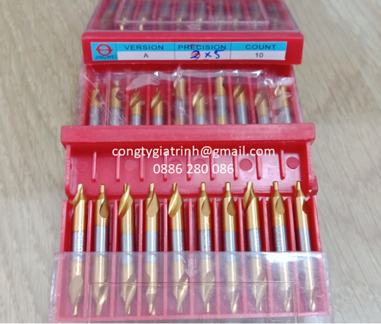 Khoan tâm vàng JW M2x5x60⁰