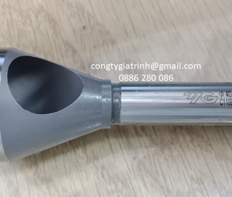 DAO PHAY VÁT MÉP CÓ LỖ HSS+Co8%-Ø40xØ16x115-90º YG